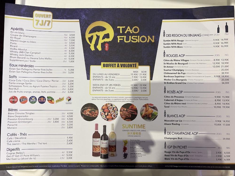 Tao Fusion - Menu Image 2